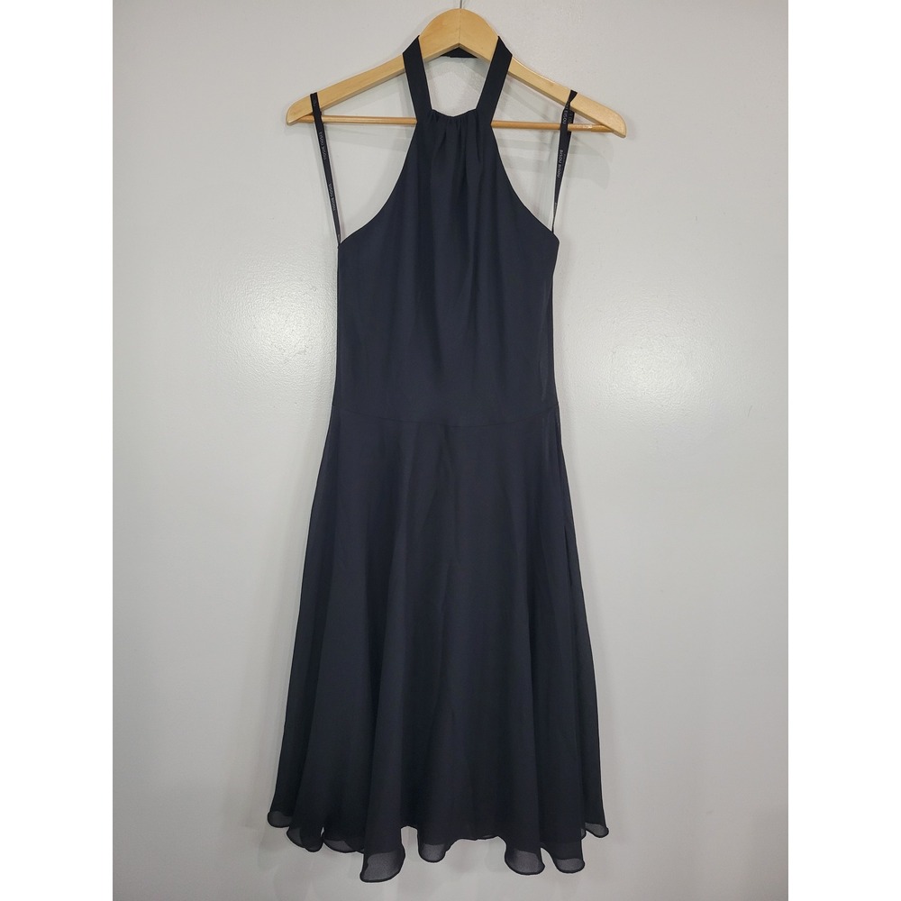 BISOU BISOU Women's Black Halter Neck Knee Length Dress Size 10